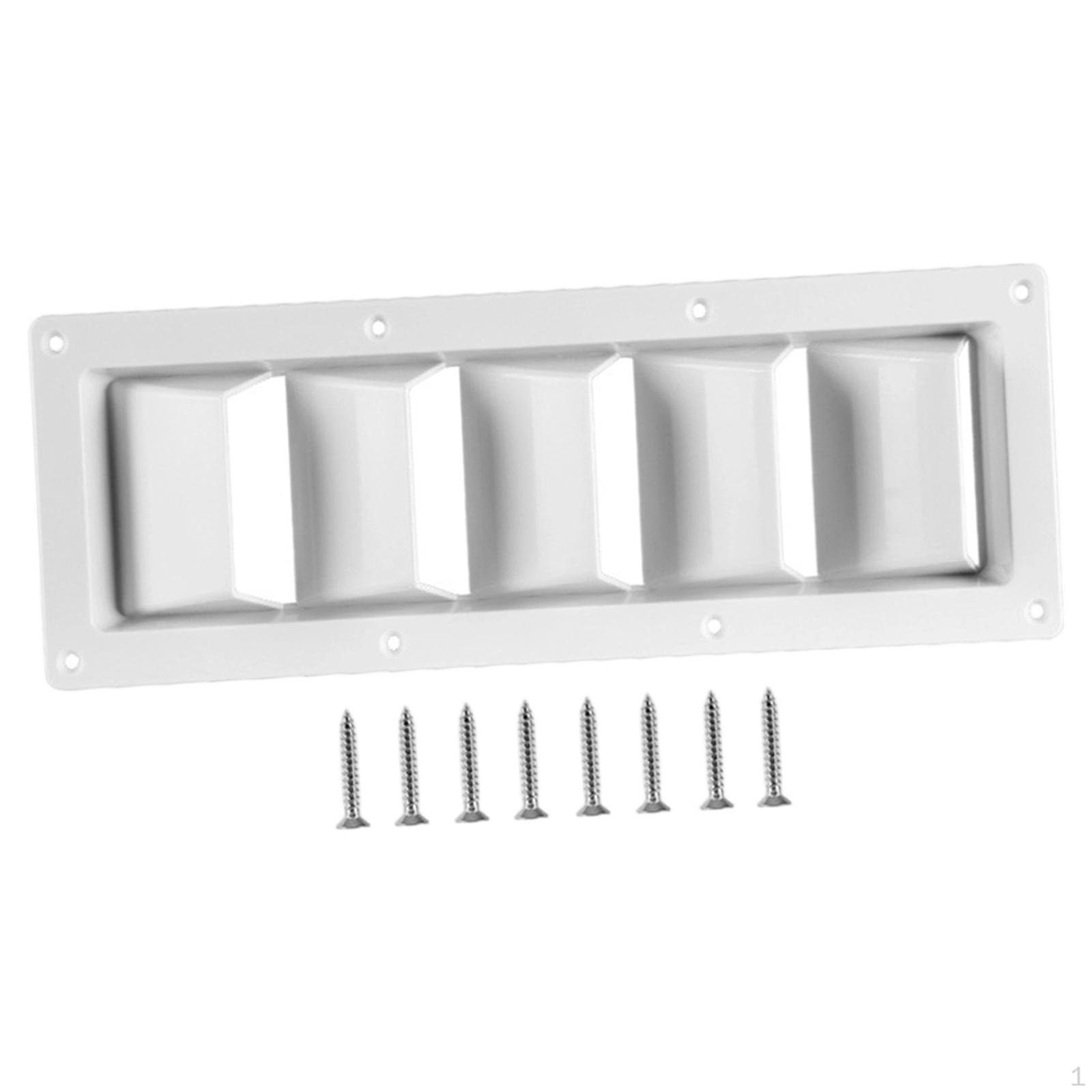 

Yacht Air Vent Louver Grille with Waterproof Construction, Multi-Purpose Marine Exhaust Outlet, белый