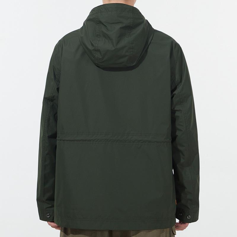 Timberland Windproof Breathable Solid Color Hooded Jacket Men Jackets Green A2EQT-U31