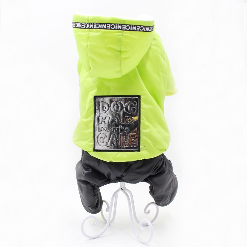 

Серебряный комбинезон для собак, толстая толстовка с капюшоном для домашних животных, парка, зимняя одежда для собак, теплые комбинезоны на четыре ноги для маленьких собак, щенок шнауцера 10A M зелёный