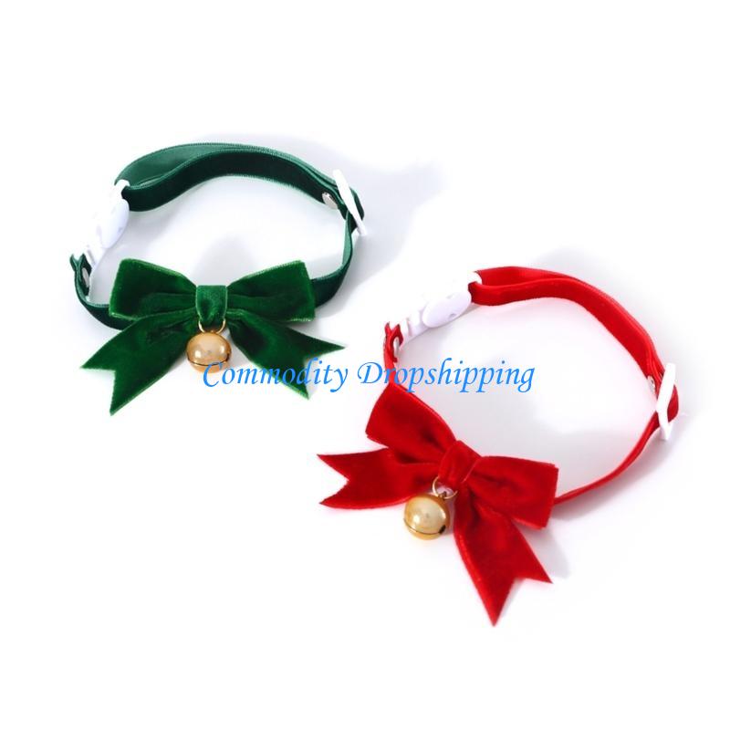 Y5JC 2PCS Christmas Collar Festival Bells Collar Decorative Neckwear