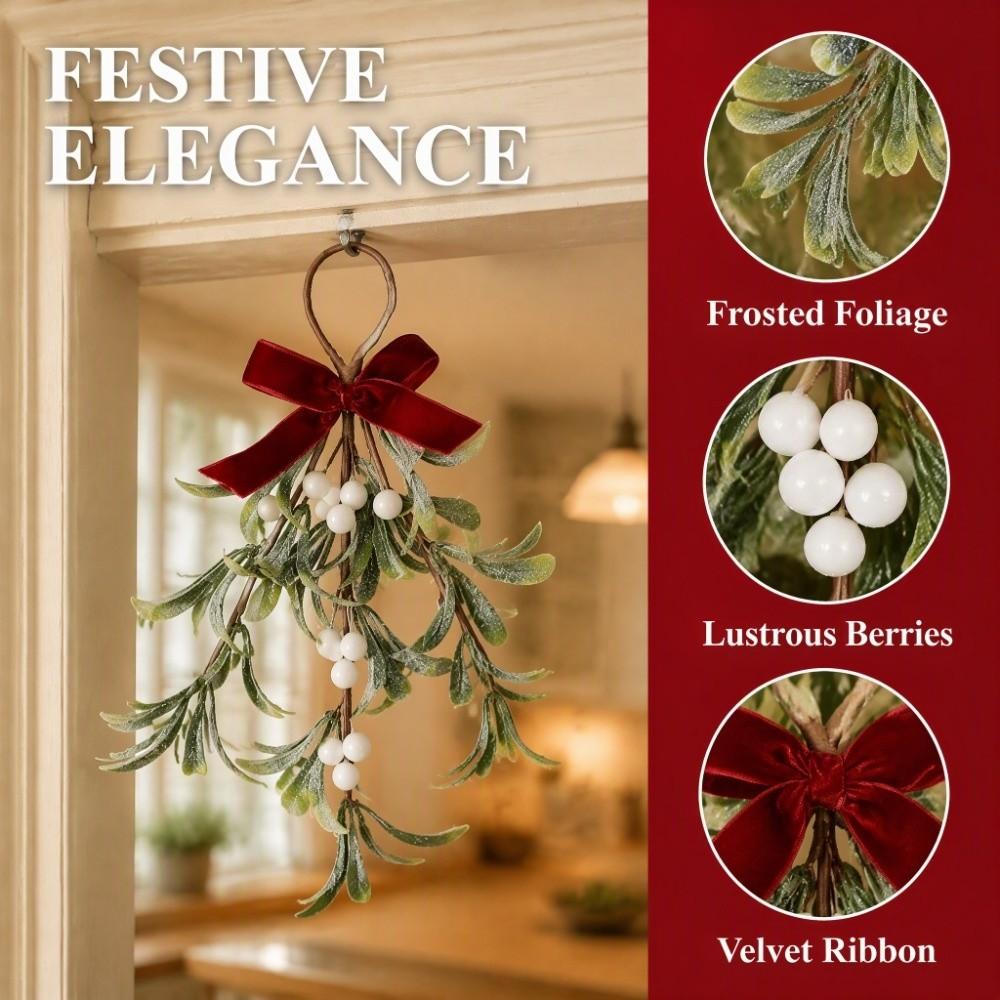 Lifelike Artificial Christmas Tree Wreath With Bowknot Xmas Tree Decoration Holiday Party