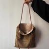 Autumn and winter new Chinese style cheongsam bag bamboo leaf embossed corduroy large capacity tote shoulder handbag cloth bag