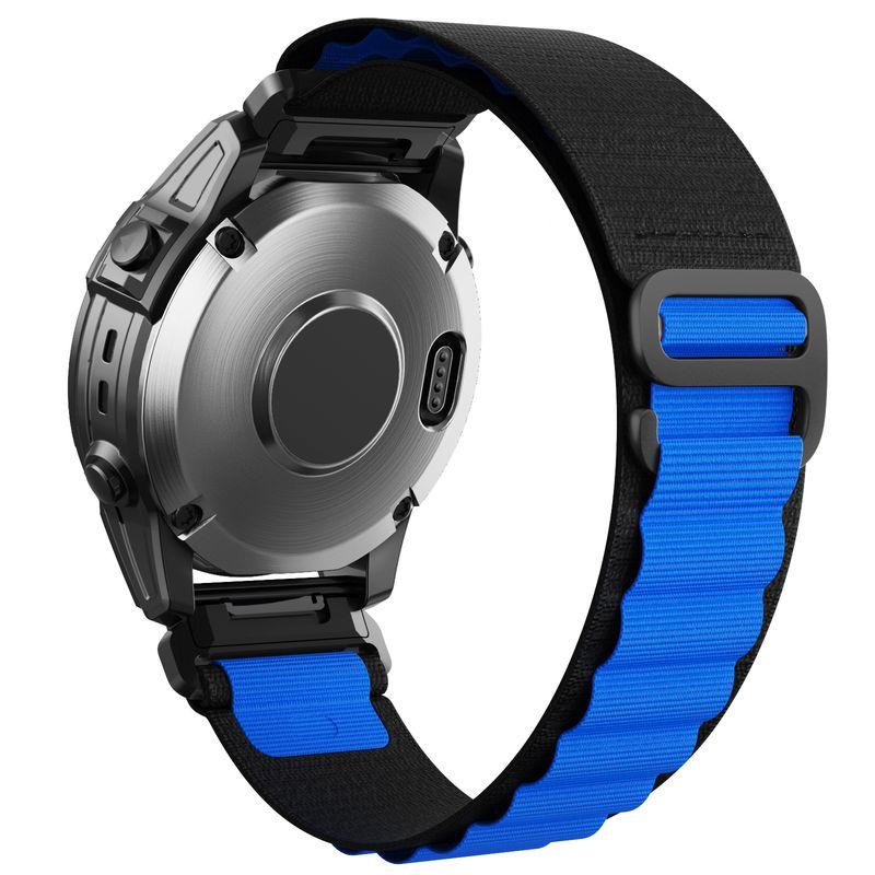 

Suitable for Jiaming Fenix8/Ming Fenix7/EPIX2/5x Fenix 5S/7 Nylon Quick Release Replacement Strap Black Blue [black buckle]] [22mm] MARQ Expedition
