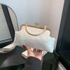 Clasp Frame Embroidery Chinese Style Handbag Purse Large Capacity Hanfu Shell Handbag Polyester Luxury Ladies Clutch Bag Girls