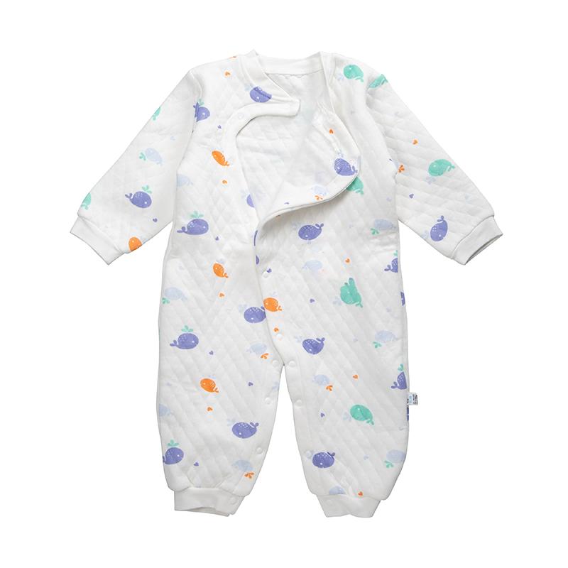 Infant Fall Winter Warm Thick Plush Boy Girl Baby Cotton Warm Rompers