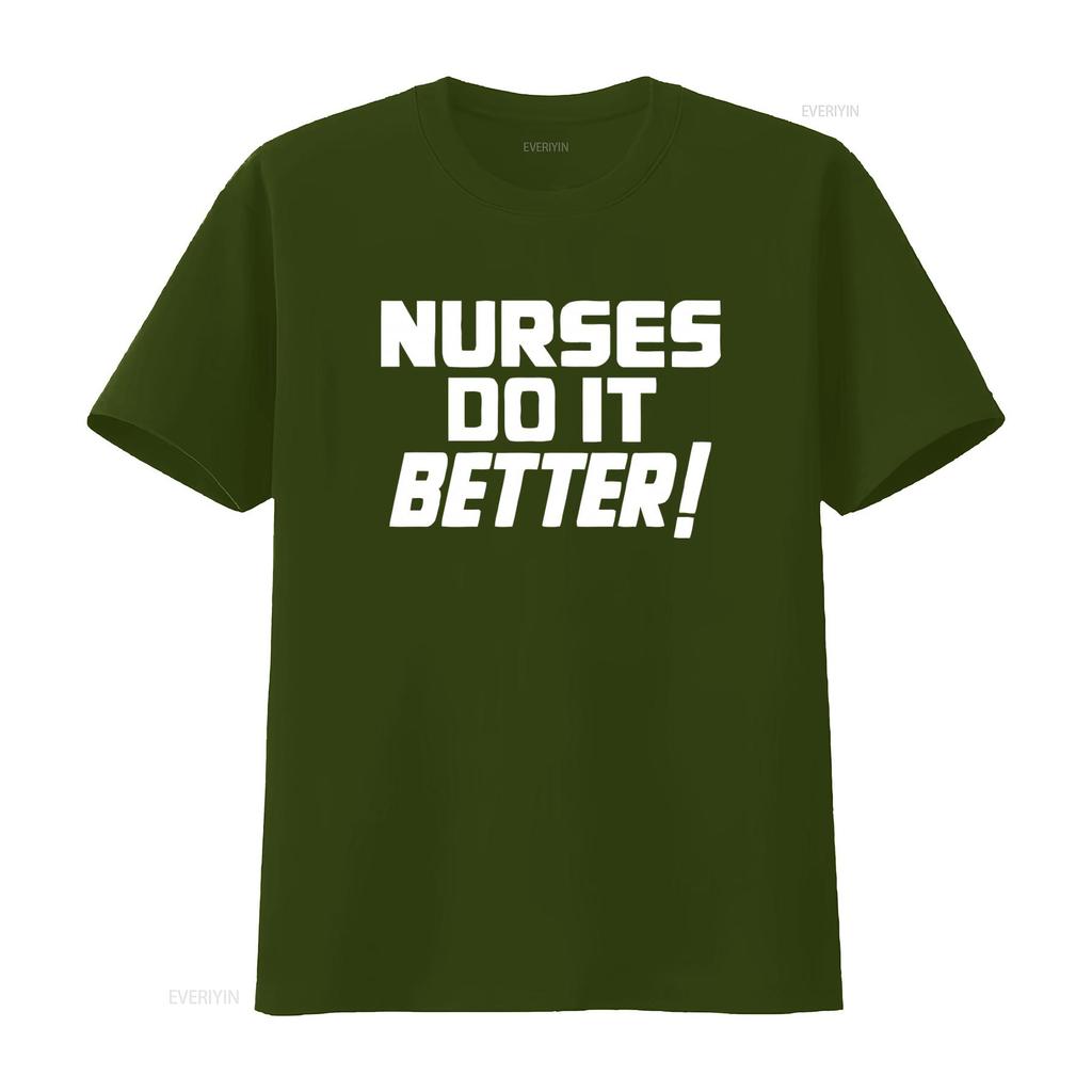 Nurses Do It Better T Shirt Classic Rock Inspired Medical Tribute All Sizes Available Vintage Washed Top For Everyday Wear