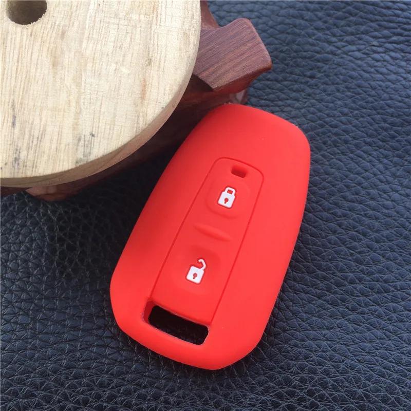 

ZAD Silicone Rubber Car Key Case Cover Set Skin for TATA Vista Manza Indica CV4490 Car Accessories 2 Buttons Key Protection Fob красный