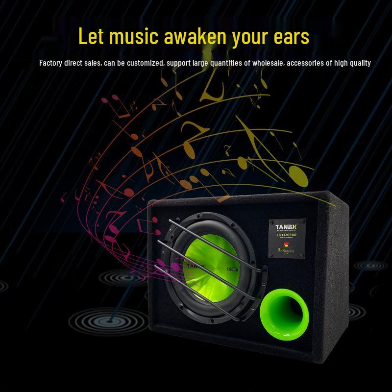 10" 12V Car Subwoofer with Heavy Bass & Active Amplifier