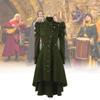 Costume Cosplay Medieval Vintage Slim Coat Womens Retro Stand Outerwear Collar