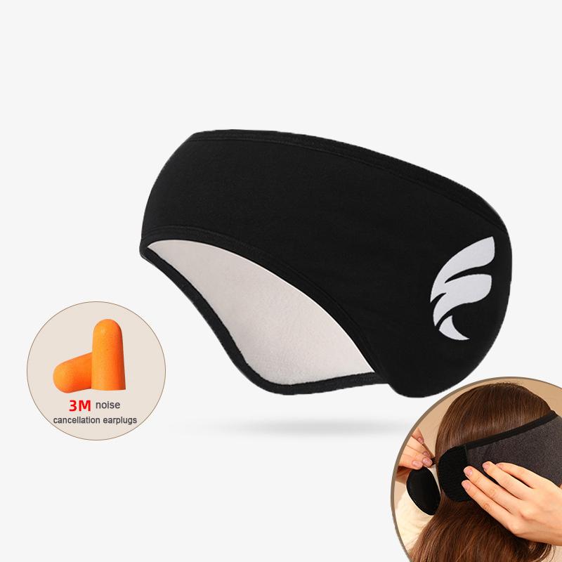Sleep Mask Blackout For Relaxing Plush Blindfold Cotton Sleeping Blindfold For Men Women Anti-noise Earmuff