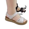 Soft leather flat-soled sandals women's summer 2025 new comfortable mother shoes lightweight non-slip middle-aged and elderly women's shoes