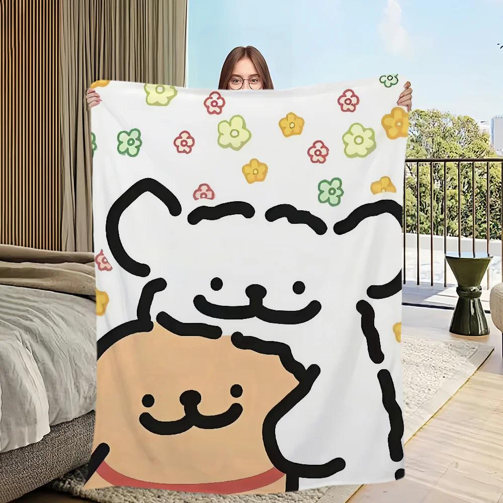 

Cute Cartoon Plush Throw Blanket Soft Flannel for Bedroom Living Room Office Travel Perfect Warm Cozy Gift 40x50in