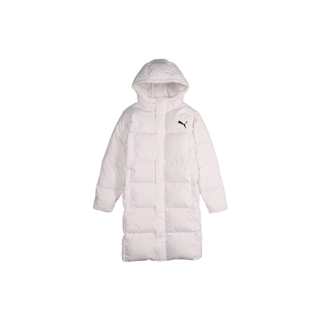 PUMA Warm Long Hooded Down Jacket Unisex Jackets White 581642-02