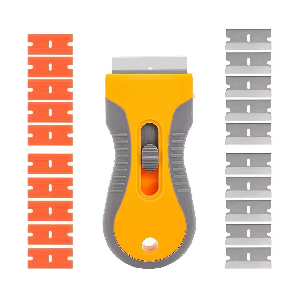 Retractable Plastic Spatula for Decontamination and Degumming; Ideal for Kitchen, Car, and Mobile Phone Repair.