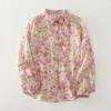 Herbst Neue Große Größen Damen Baumwolle Langarm Freizeit Locker Bluse Floral Print Oberteile Hemden T-Shirts