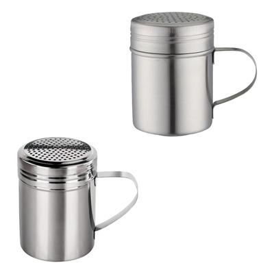 Stainless Steel Flour Sifter Sugar Shaker with Handle Lightweight Practical Chocolate Shaker for Bakery Home BBQ Party Flour
