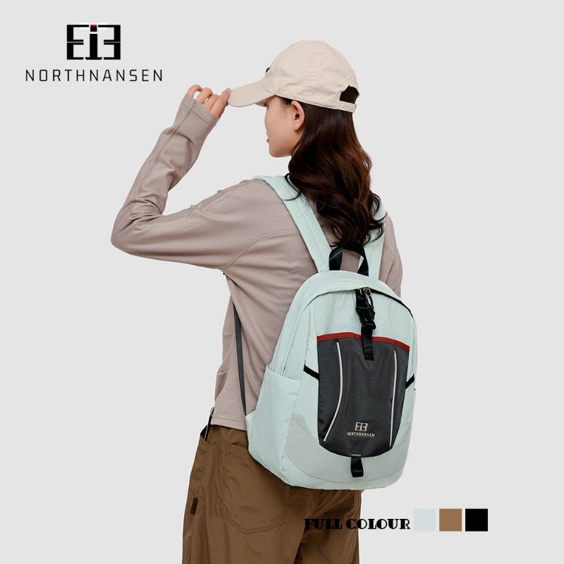 Casual backpack contrasting colors durable commuter student backpack versatile cycling outdoor sports backpack
