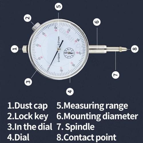Hobbyant Dial Gauge Magnetic Holder, Dial Gauge Magnetic Stand Base, Micrometer Measuring Tool (Type: 30mm) (1 piece)