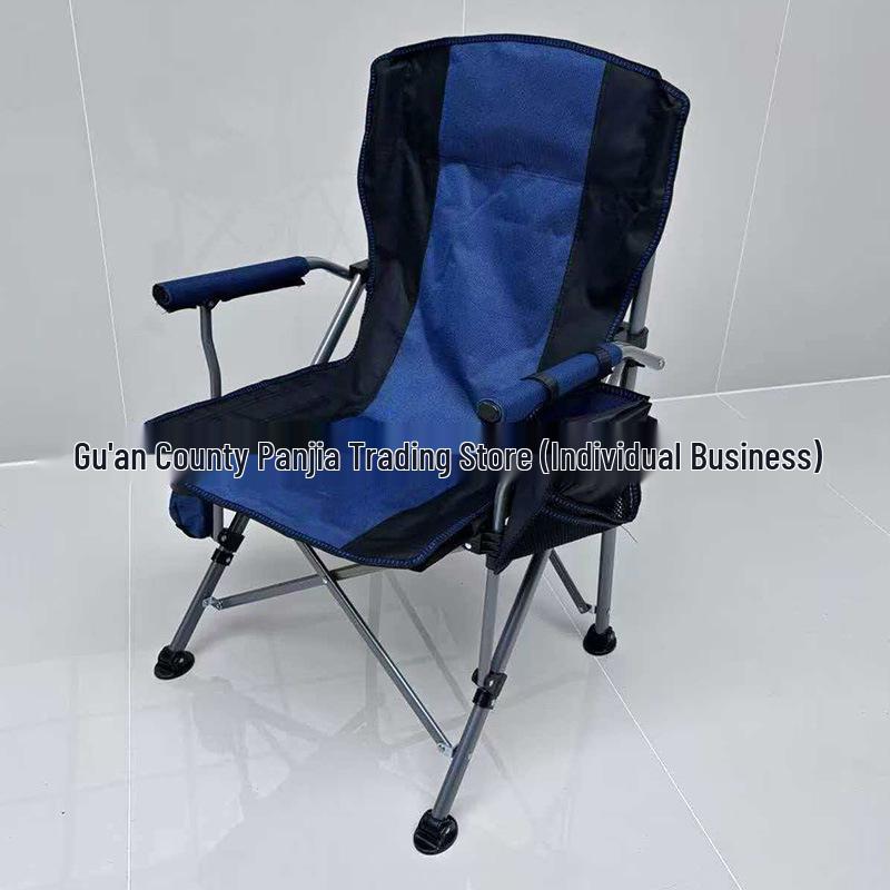 Portable Horseshoe Folding Chair for Beach, Camping, BBQ, and Leisure Activities.