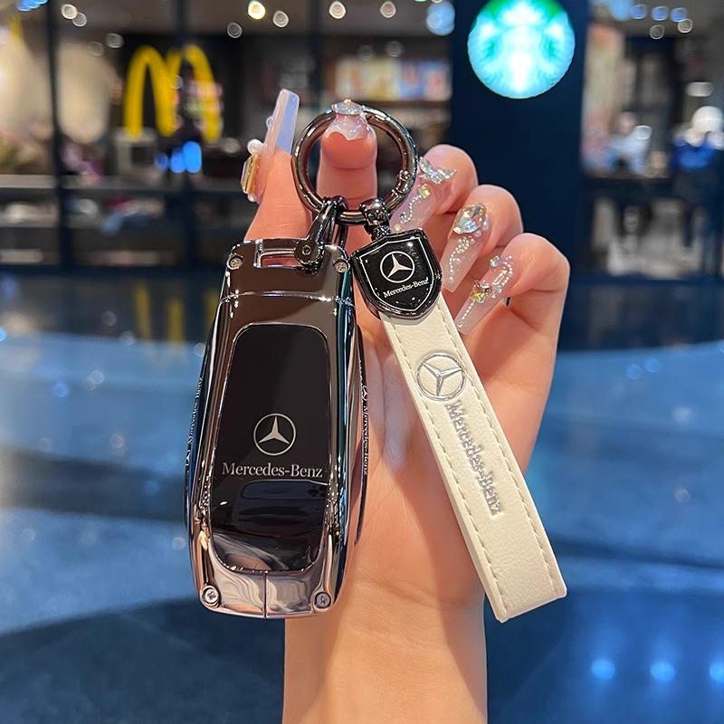 TXF4 For Mercedes Benz A C E S G Class GLC CLA GLB 200 2024 CLE W205 W213 W222 X167 W177 Car Smart Key Cover Case Fob Shell Keychain