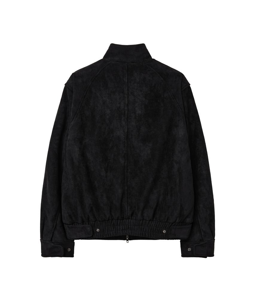 INTEMPOMOOD High-Neck Suede Jacket_Black