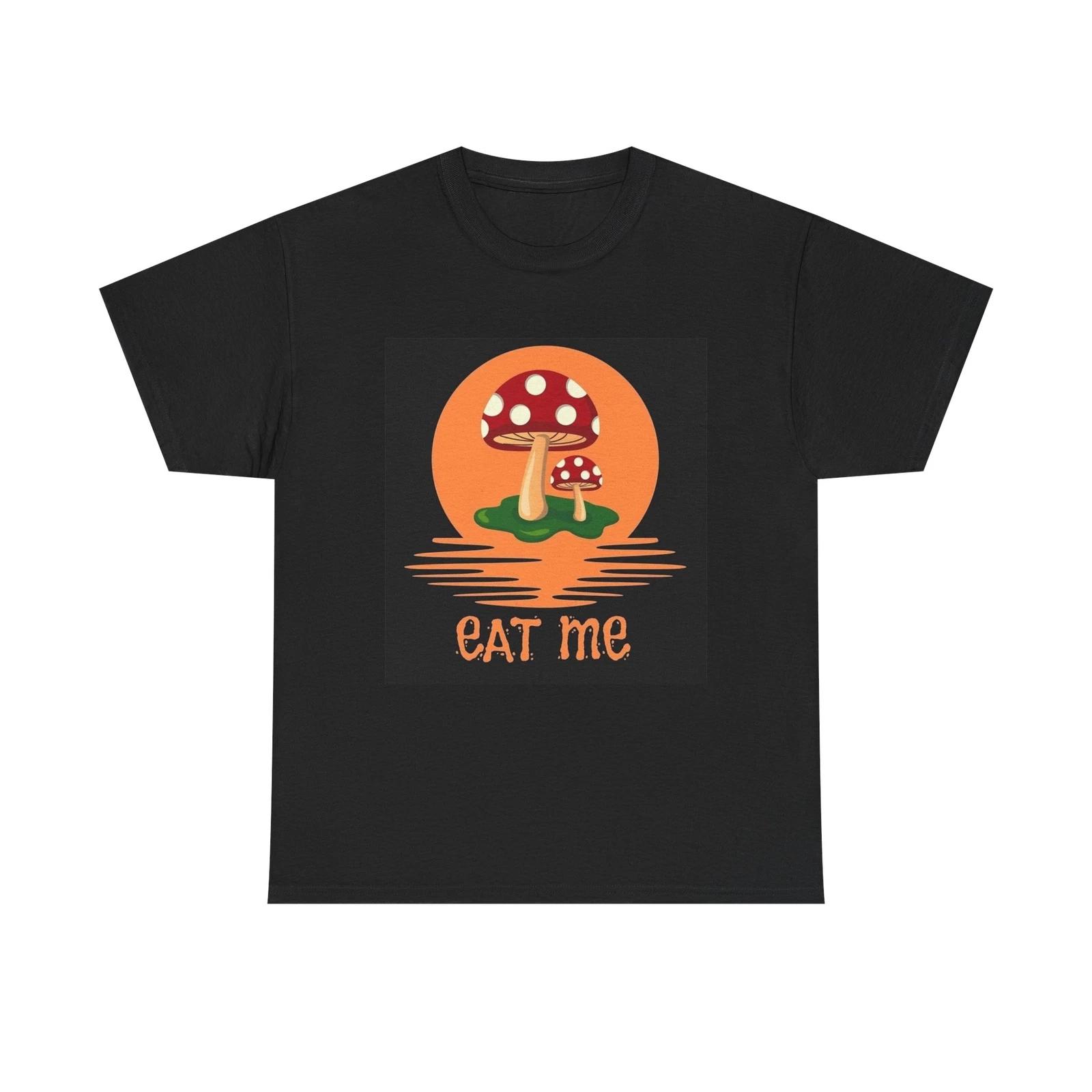 Men s and Women s T-shirts Trippy Mushroom Eat Me Caps L