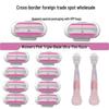 Triple-Blade Women's Manual Razor for Hair Removal