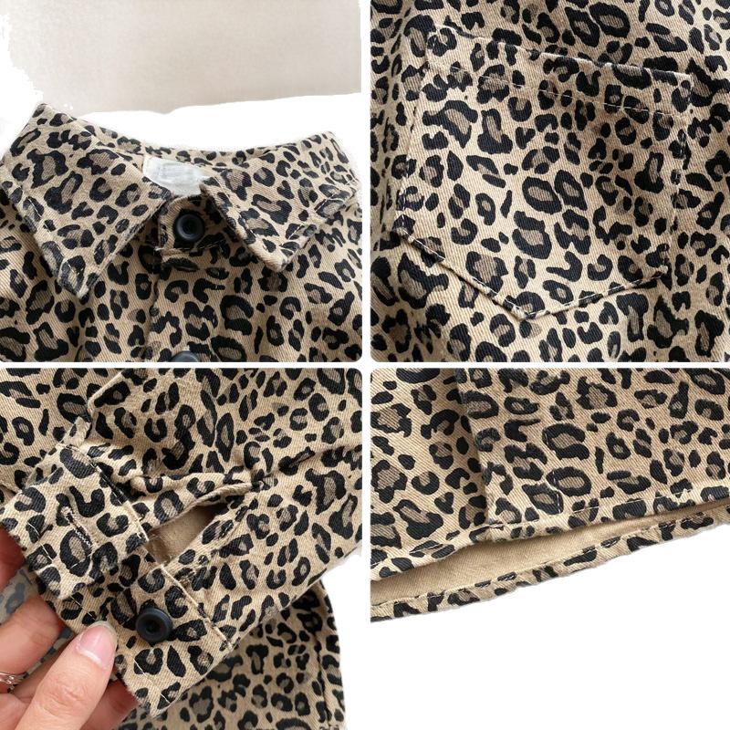Baby's Kids Blouse Jacket Outwear Leopard Spring Autumn Shirts Outwear Children's Clothing