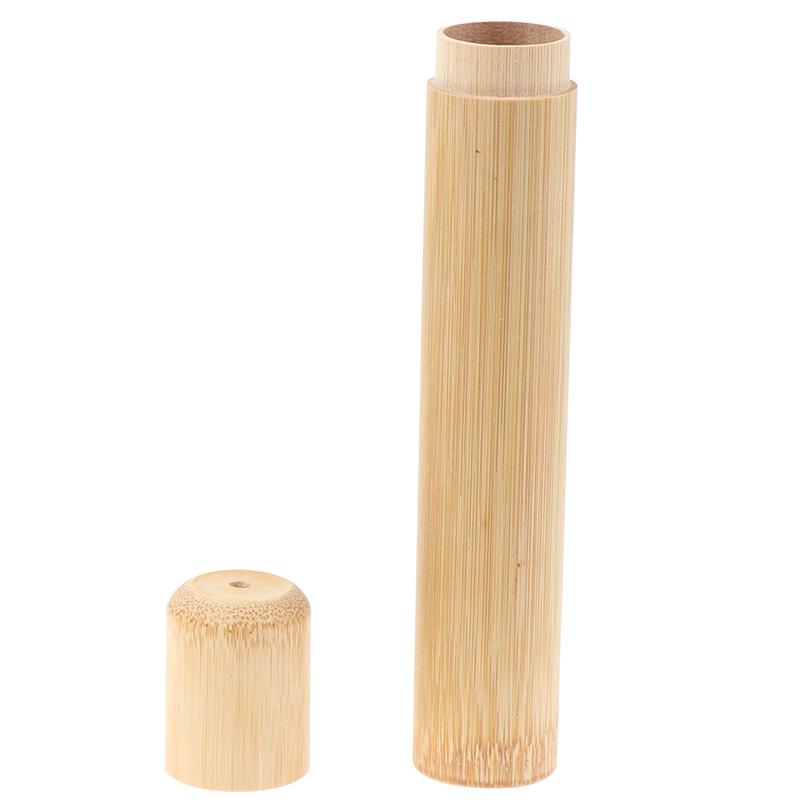 Toothbrush Wooden Case Tooth Brush Soft-Bristle Bamboo Fibre Holder Handle Tube
