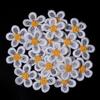 20pcs/lot Double Color Flower Mesh Embroidery Patches Applique For Girls Clothing Dress Headwear Hair Clips Decor Accessories