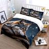 Wolf with starry background Print Bedding Set 1 Duvet Cover 2 Pillowcases for Adult and Children Luxury Gift Full Size