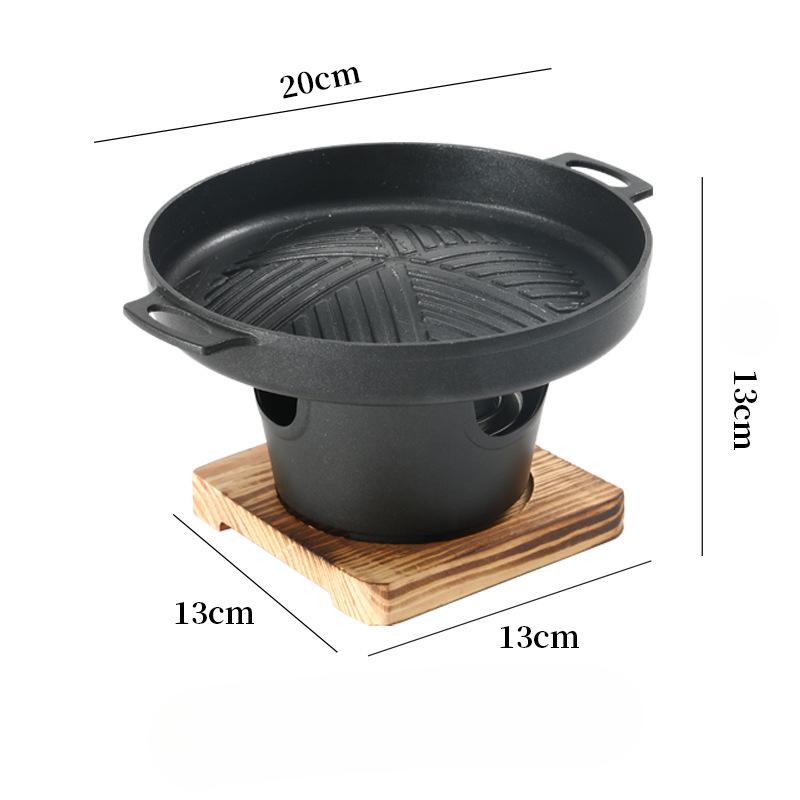Mini BBQ Alcohol Stove Barbecue Grill Japanese One Person Cooking Oven Detachable Outdoor BBQ Plate Roasting Meat Tools