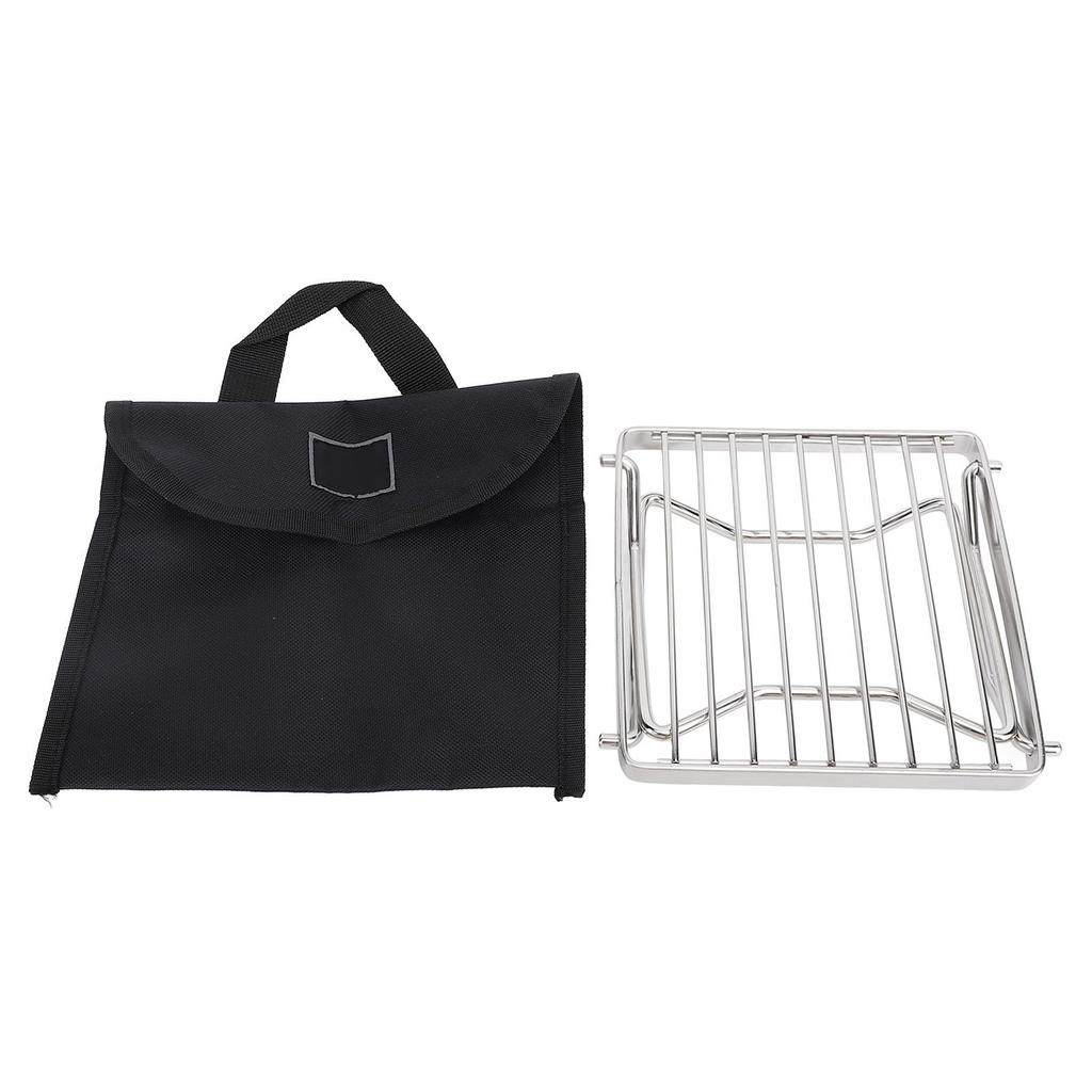 Camp Grill with Foldable Legs Stainless Steel Portable Camping Stove Grill Rack Campfire Stand for