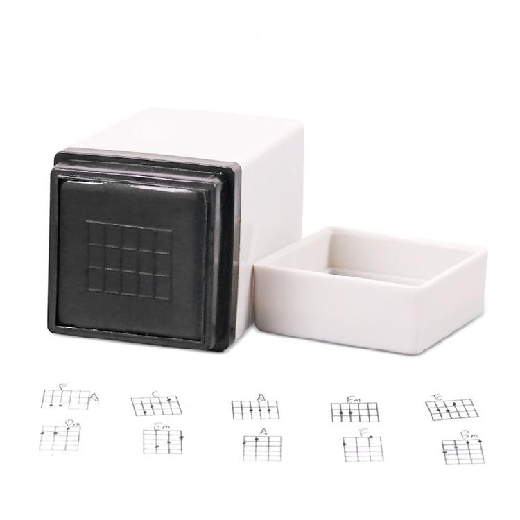 Tabulatur Griffbrett Gitarrenakkord Stempel Fingersatz Stempel Ukulele Lehr Stempel