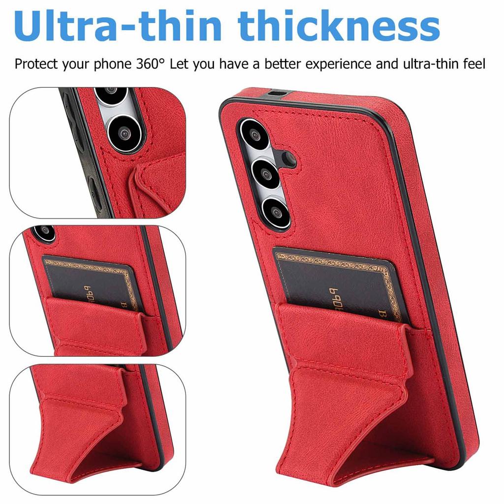 For Samsung Galaxy S25 Ultra Edge S24 Fe S23 Plus S22 + S21 S20 Note 20 Ultra Leather Phone Case Magnetic Card Holder Soft Cover