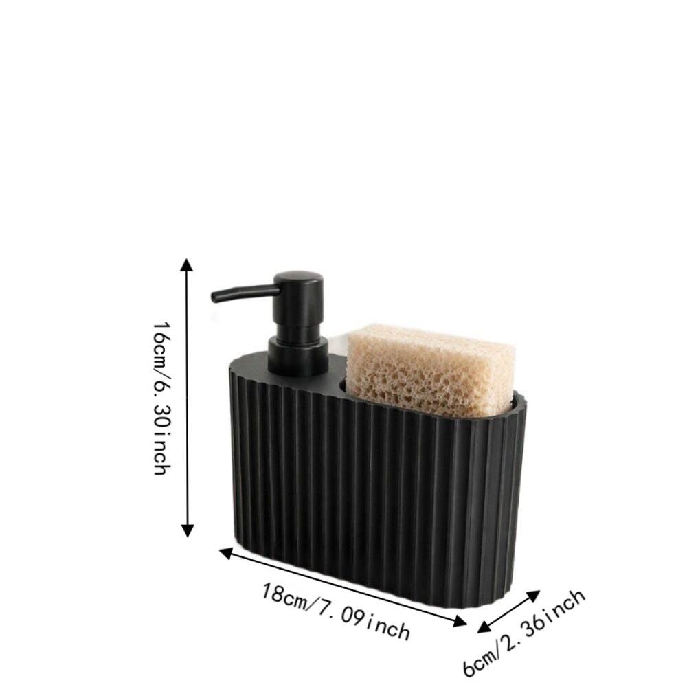 2-in-1 Seifenspenderflasche mit Schwammhalter Küchenspülbecken-Organizer Arbeitsplatte