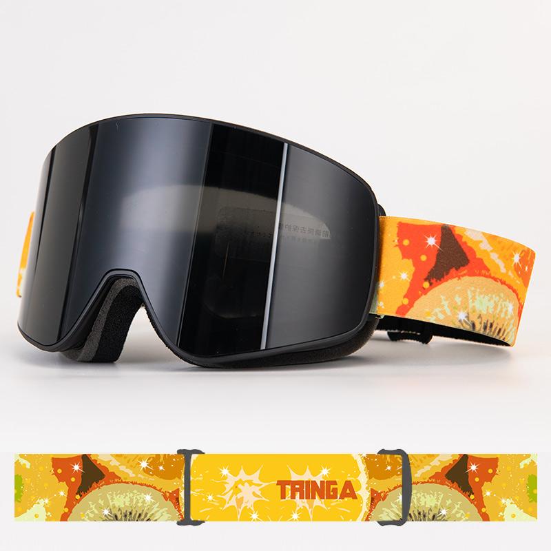 Ochelari de schi HD Mirror Straturi duble UV400 Anti-aburire Snowboard Snowboard Mască de schi Ochelari