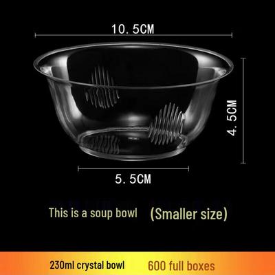 Disposable Crystal-Clear Plastic Soup Bowl