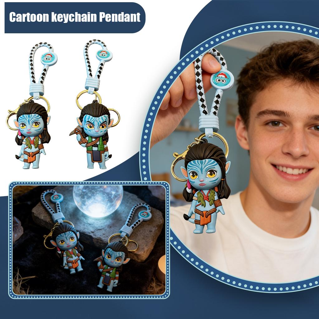 Creative Cartoon Keychain Three-dimensional Doll Bag Couple Pendant Car Key Chain Gift