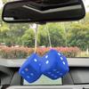 Fuzzy Multicolor Plush Dices Car Hanging Pendant New Year Dice Velvet Dice Model Decoration Rearview Mirrors Styling