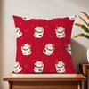 Maneki Neko Rich Luck Money Cat cushion cover Printed Pillow Unique Home Decor Sofa cushion cover home decoration