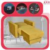 Alicja Reclining Armchair for Sleeping with a Container Family Meble Yellow Gold