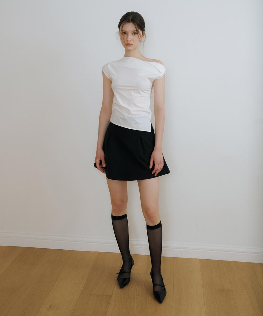 Riorg Ce One Shoulder Blouse White