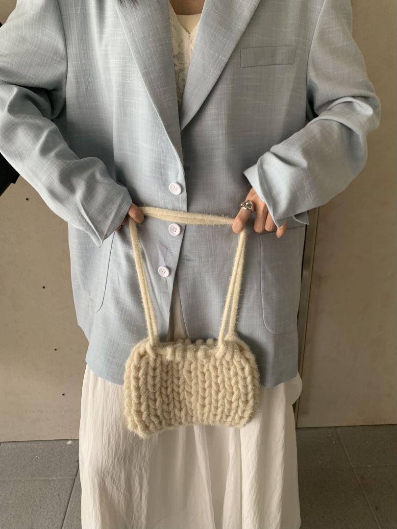 

Осінньо-зимовий новий вовняний золотистий шовковий флісовий ручний плетений мішок великої ємності, дизайн, повсякденна мода, універсальний, косий, портативний