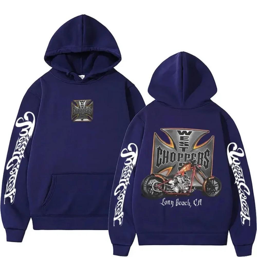 Pattern Hoodie Men's Retro Streetwear Men's Women's Long Sleeved Oversized Sportswear Gothic Hoodie