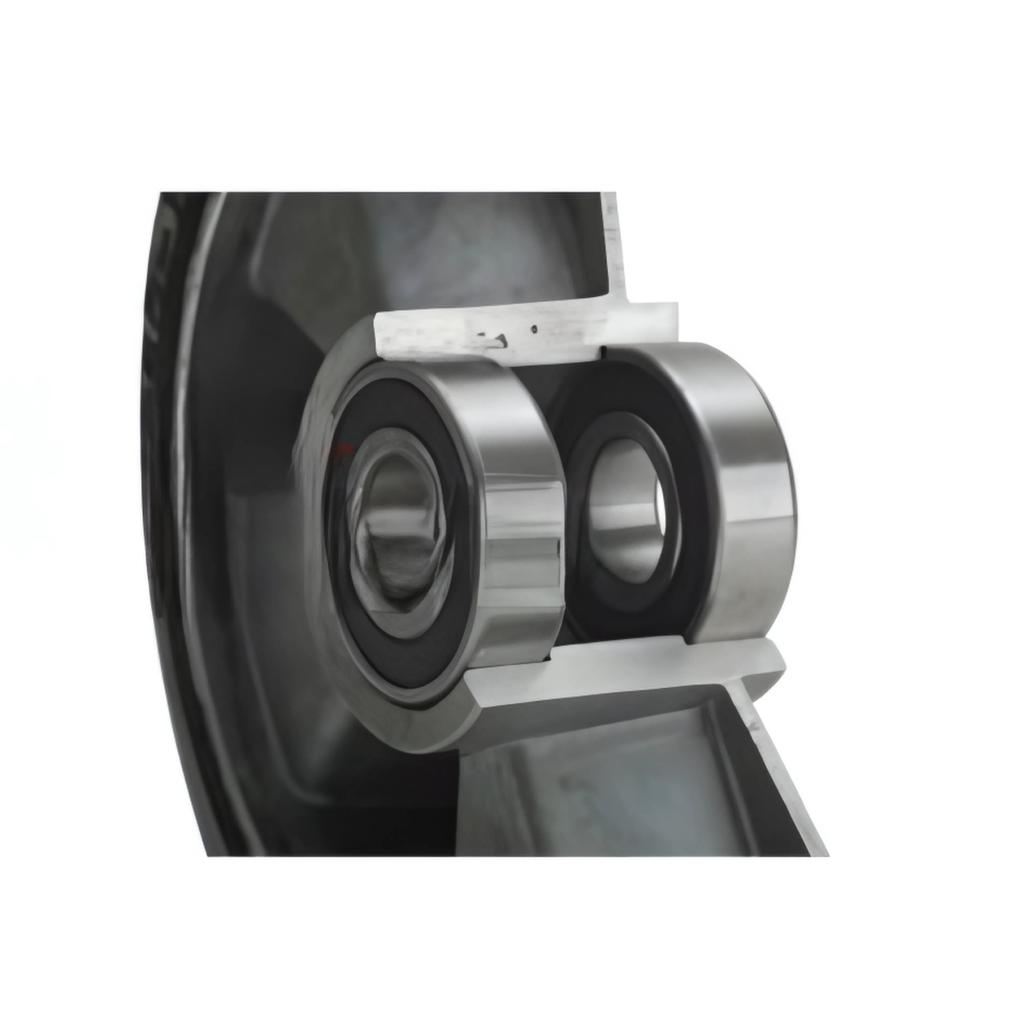 Swivel wheel, trolley set, 125mm, 200kg, JPAB 1251, aluminum-rubber