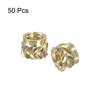 uxcell Knob Insert Nuts, Pack of 50, M4x4mm Lx5.5mm OD, Brass Heat-Set Inserts for 3D Printing