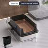 Extra Large Stainless Steel Top-Entry Cat Litter Box - Anti-Splash, Anti-Leakage, Semi-Enclosed Design