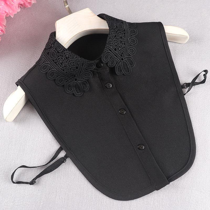 Linbaiway 18 Styles Female Chiffon Fake Collar for Women Blouse Shirt False Collar Ladies Lapel Detachable Collar Female Decor