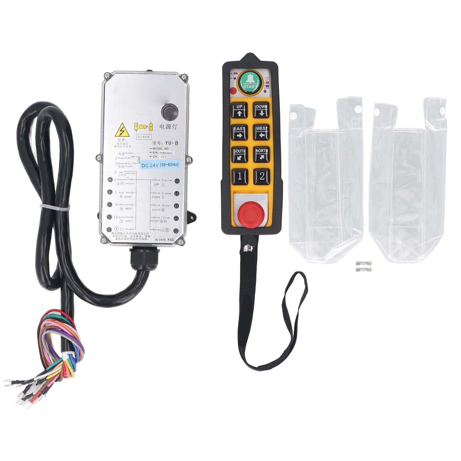 

Industrial Crane Remote Control Single Handle Electric Lifting Controller with Emergency Stop 6
